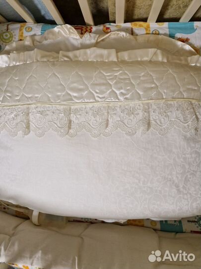 Бортики с балдахином золотой гусь