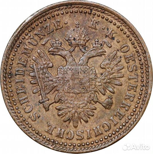 1 крейцер 1851 года A, Австрия