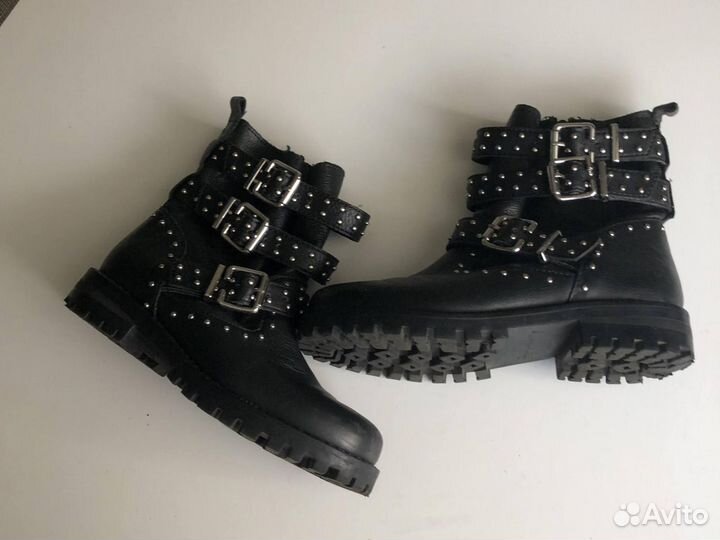 Zara Кожаные ботинки сапоги кроссовки