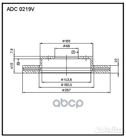 ADC0219V диск тормозной передний Nissan Primer