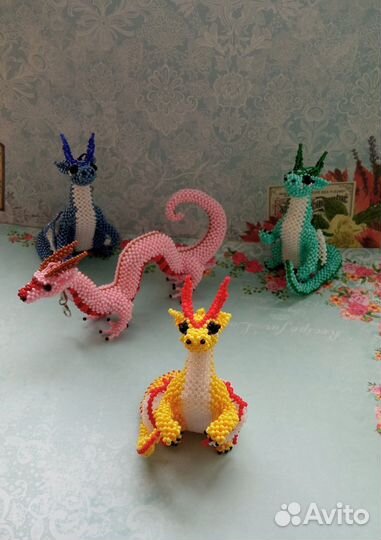 Дракон из бисера