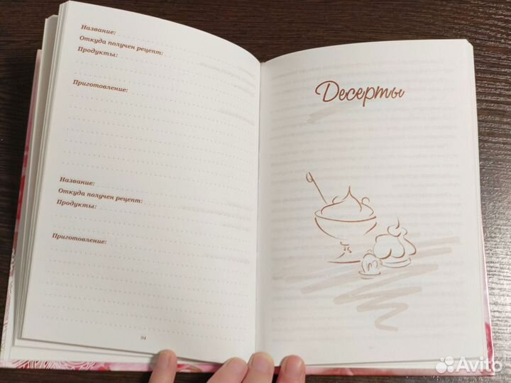 Книга для кулинарных рецептов