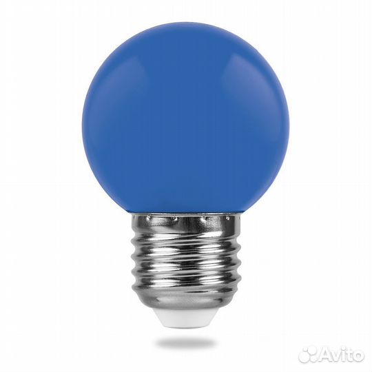 Лампа светодиодная LB-37 E27 1W Синий 25118