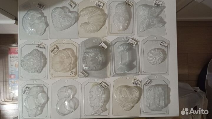 Форма для мыла шоколада гипса пластиковая 36 шт