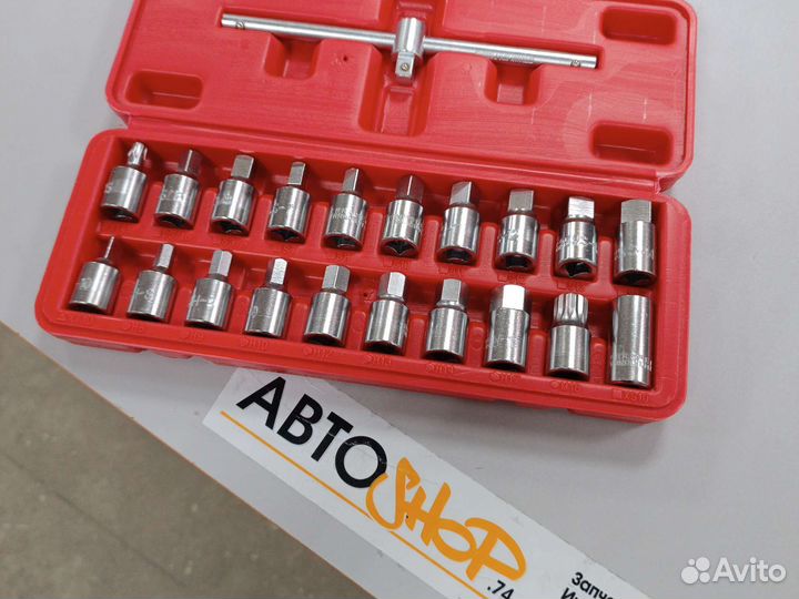 Набор головок для масло сливных пробок 21 пр