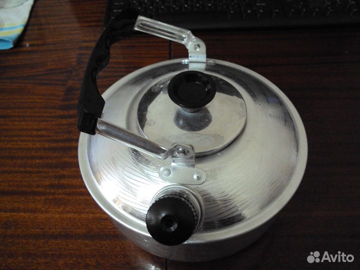 Чайник со свистком СССР алюминиевый полированный