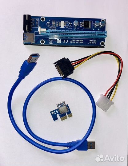 Райзер PCI-E PCI Express Riser USB3.0, 12v 6pin