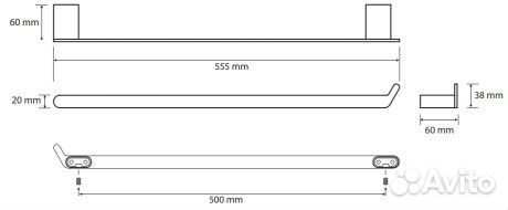 Полотенцедержатель 55,5 см Bemeta Organic 1571043