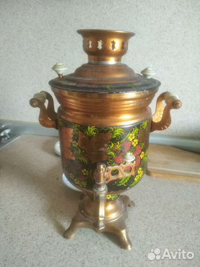 Самовар электрический СССР расписной
