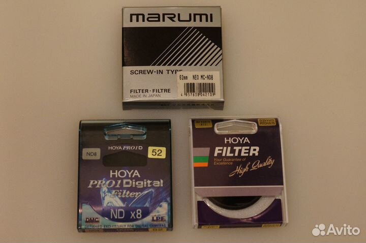 Светофильтры поляризационные,нейтрально-серые и др