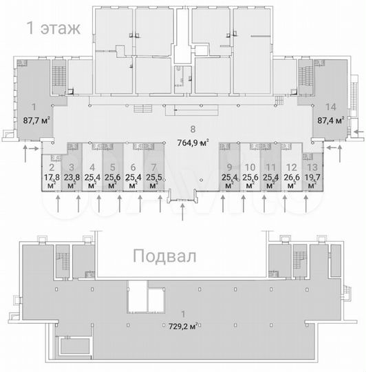 Продажа ПСН 1935.4 м2 м. Рязанский проспект в юао