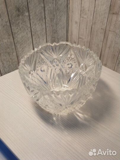 Хрустальные вазы для салатов СССР