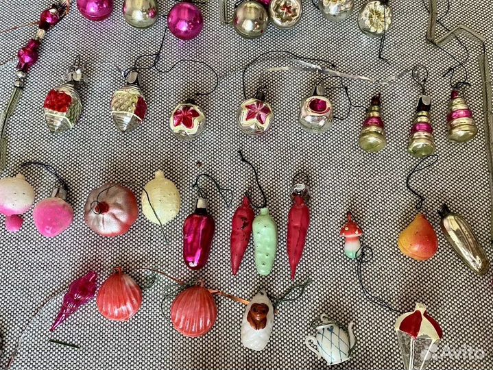 Елочные игрушки СССР малютка разные винтаж