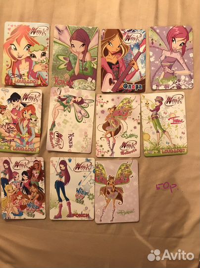 Винкс карточки и фигурки из киндеров