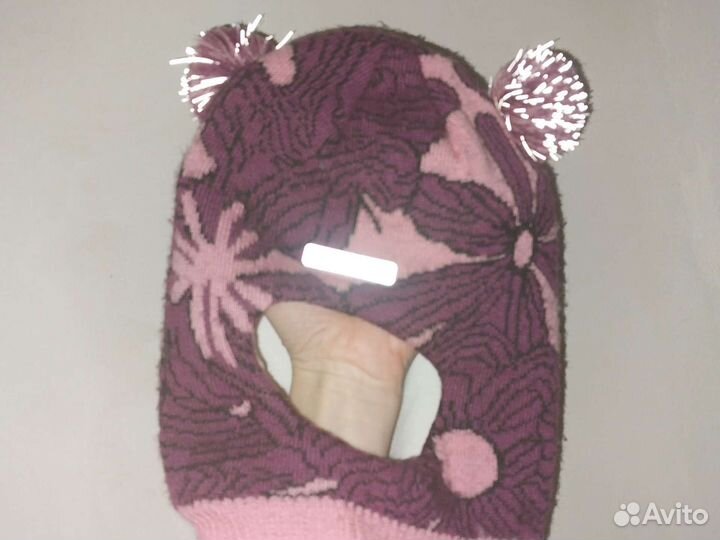 Шапка шлем для девочки