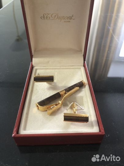 S t dupont запонки и зажим для галстука