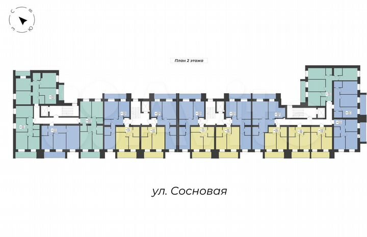 2-к. квартира, 51,1 м², 4/8 эт.