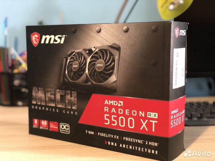 Видеокарта MSI AMD Radeon RX 5500 XT mech OC 8 Gb