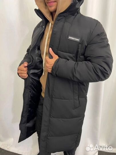 Пуховик 52 р. мужской зимний удлиненный классный