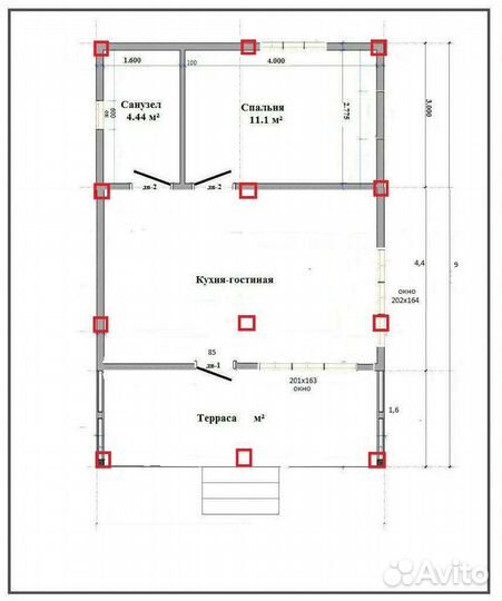 Бытовки дачные дом 9х6м утеплённо каркас 150х50м