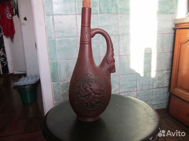 Ретро -Бутылка - кувшин,керамика