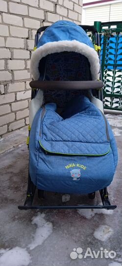 Детские санки коляска nika