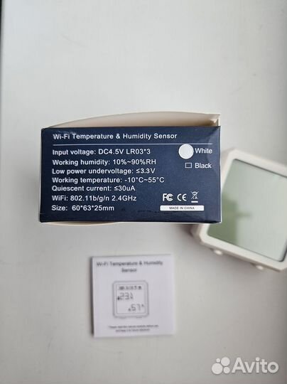 Wi-Fi датчик температуры и влажности Tuya