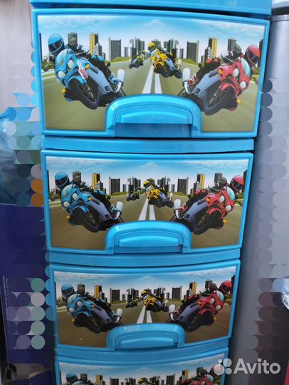 Комод детский пластиковый из 4х