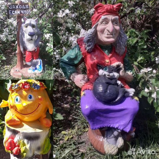 Садовые фигуры из гипса