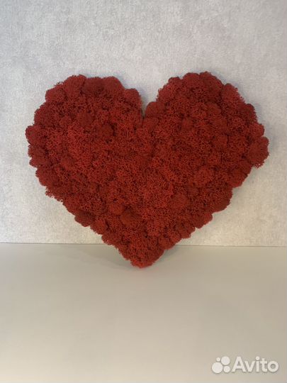 Панно Сердце со стабилизированным мхом