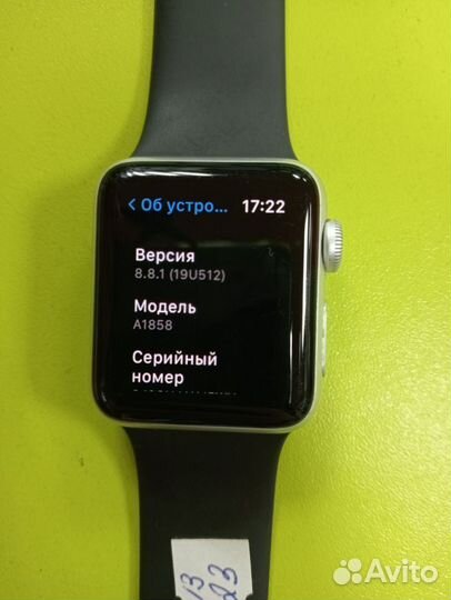 Часы apple watch series 3 38mm