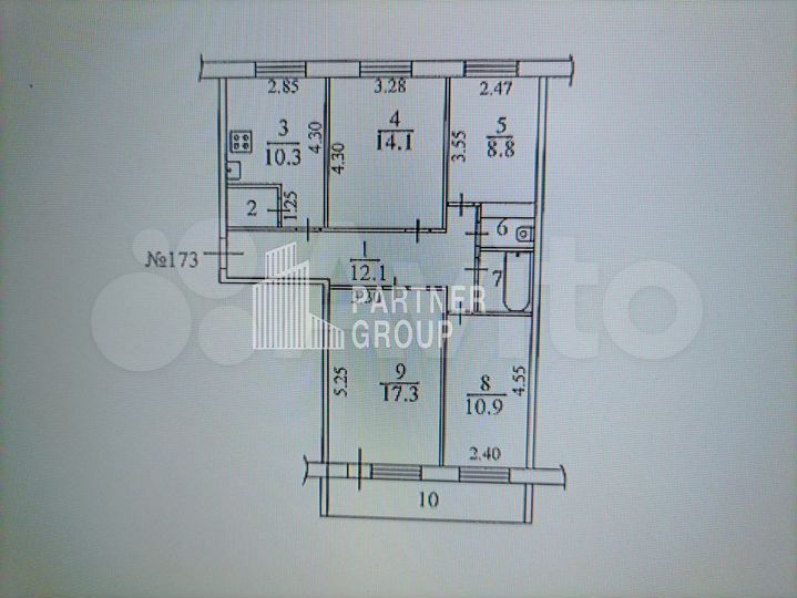 4-к. квартира, 78,8 м², 8/9 эт.