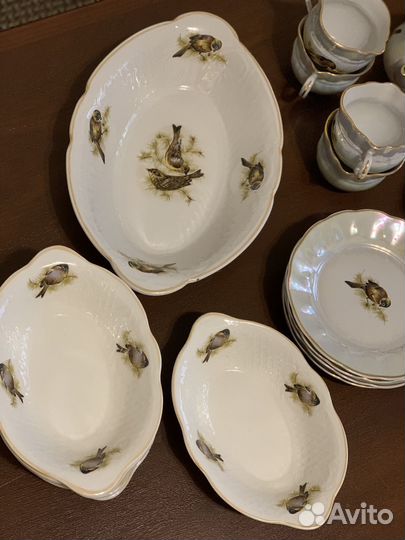 Сервиз Коростень Птички,тарелки Чехословакия