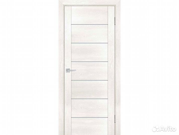 Дверь PSN- 1 Бьянко антико со стеклом 200х60см