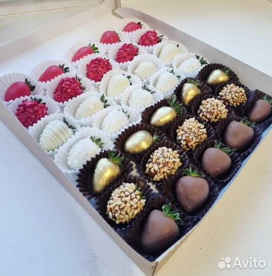 Клубника в шоколаде наборы и букеты
