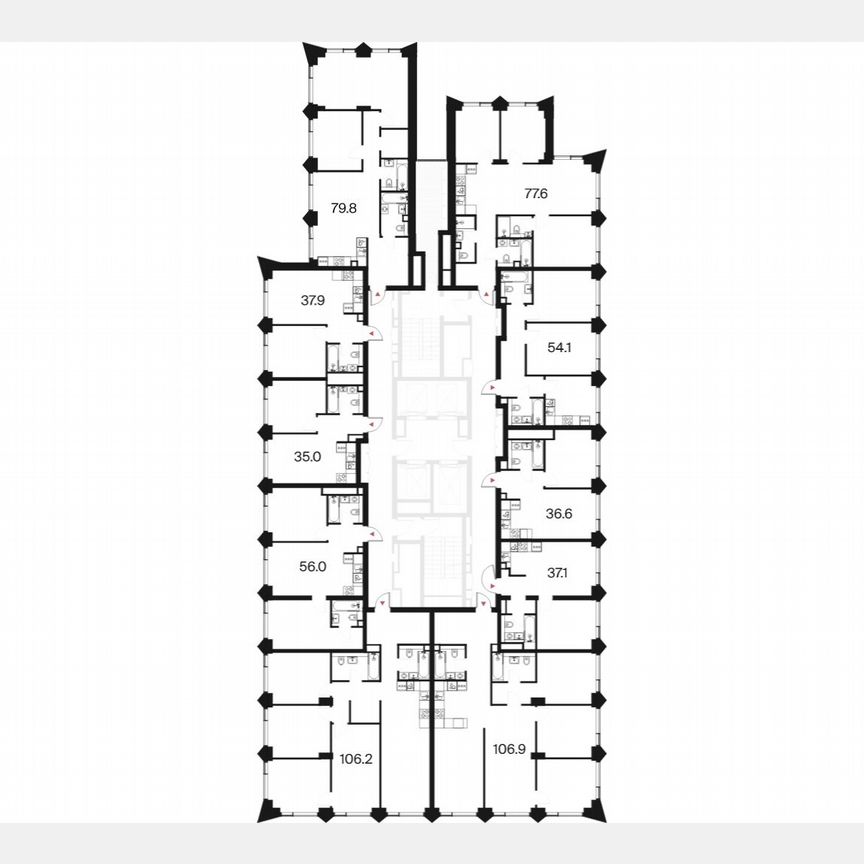 1-к. квартира, 37,9 м², 35/44 эт.