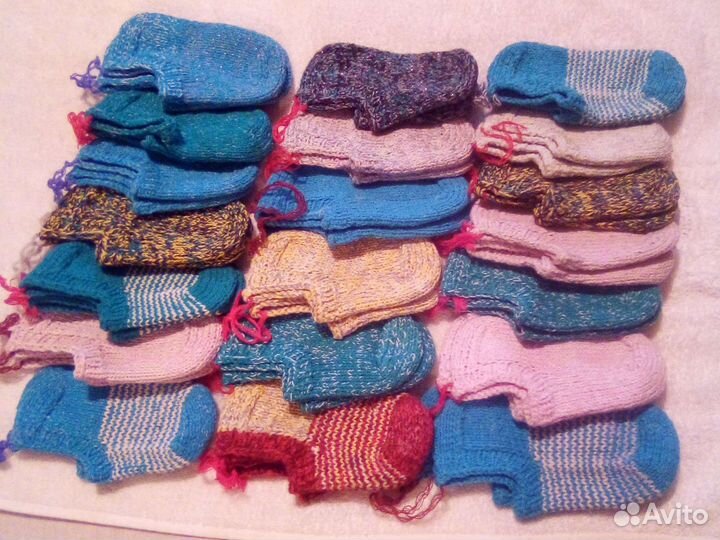 Вязаные детские следки