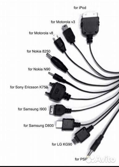 Кабель usb переходник на 10 типов разьемов