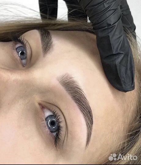 Коррекция и окрашивание бровей, ламинирование ресн