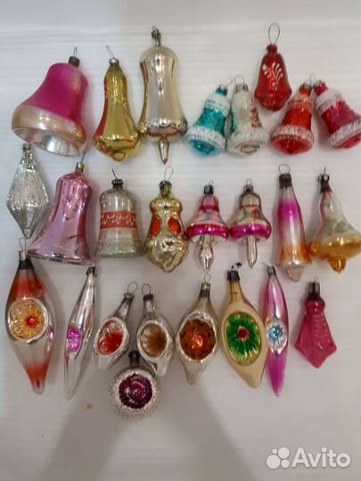 Елочные игрушки СССР ретро колокольчики прожектор