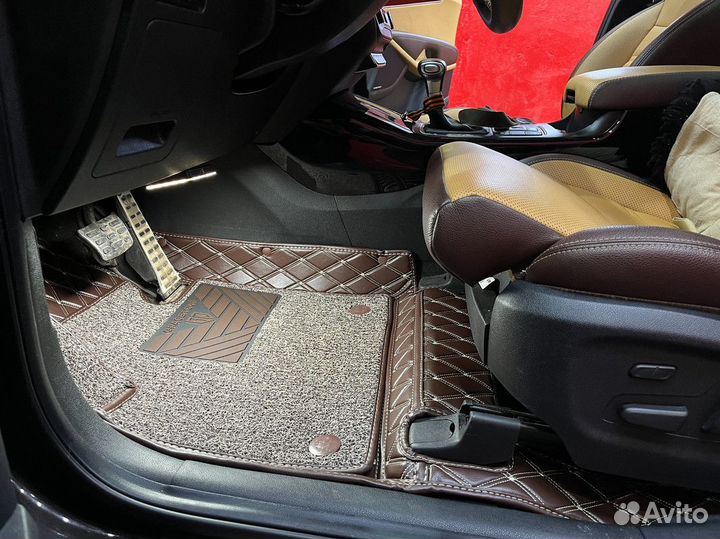 3D коврики из экокожи Большое производство