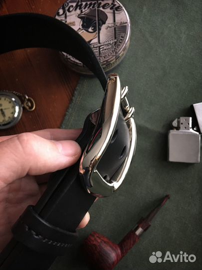 Кожаный ремень мужской. Ручная работа