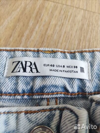 Джинсы zara mom 40