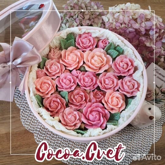 Шоколадные цветы розы