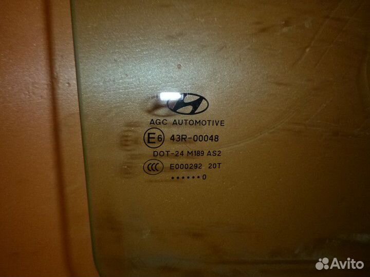 Стекло двери задней правой hyundai IX35 2010-2015