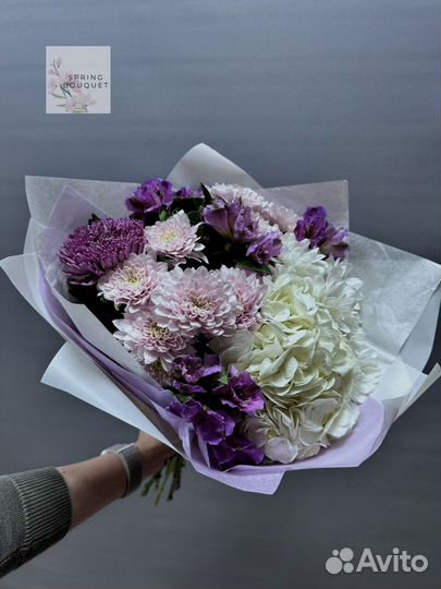 Розы Эквадор кустовые эвкалипт