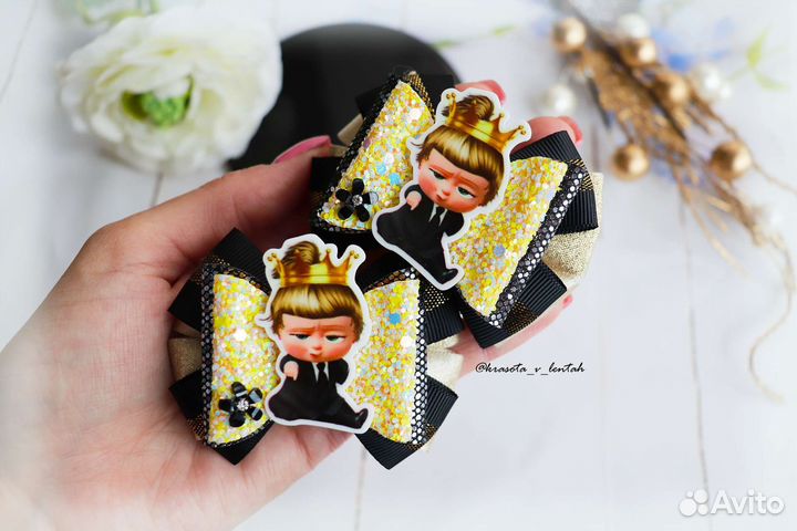 Бантики для волос ручной работы