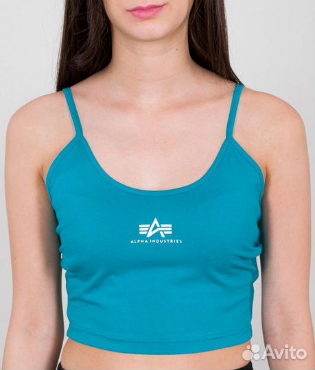 Alpha Industries Basic Crop SL Дамы Топ