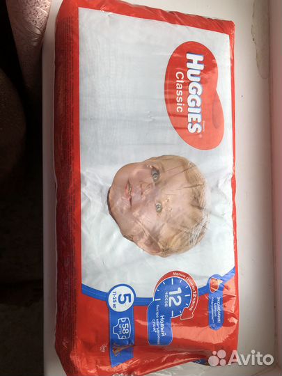 Памперсы Huggies 5(58 штук)