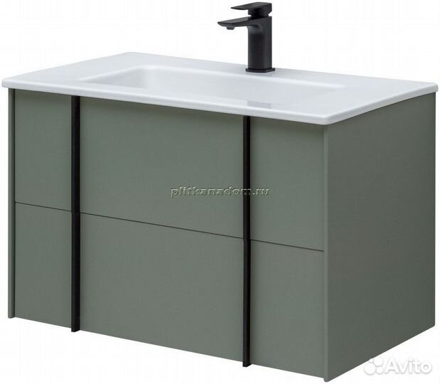 Allen Brau Reality 1.32005.CGM Тумба с раковиной, олива матовая